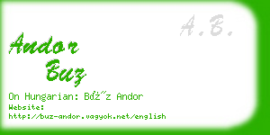 andor buz business card